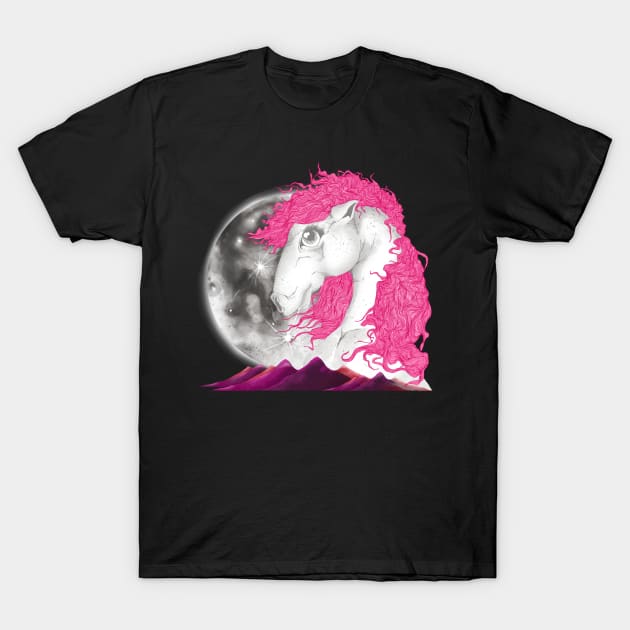 white horse T-Shirt by PORNBEE